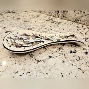 Floral Ceramic Spoon Rest